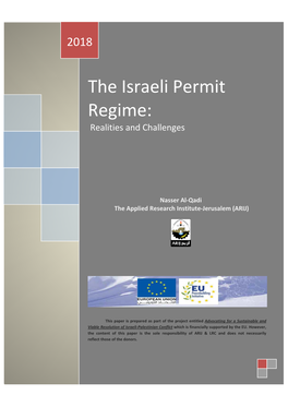 The Israeli Permit Regime: Realities and Challenges