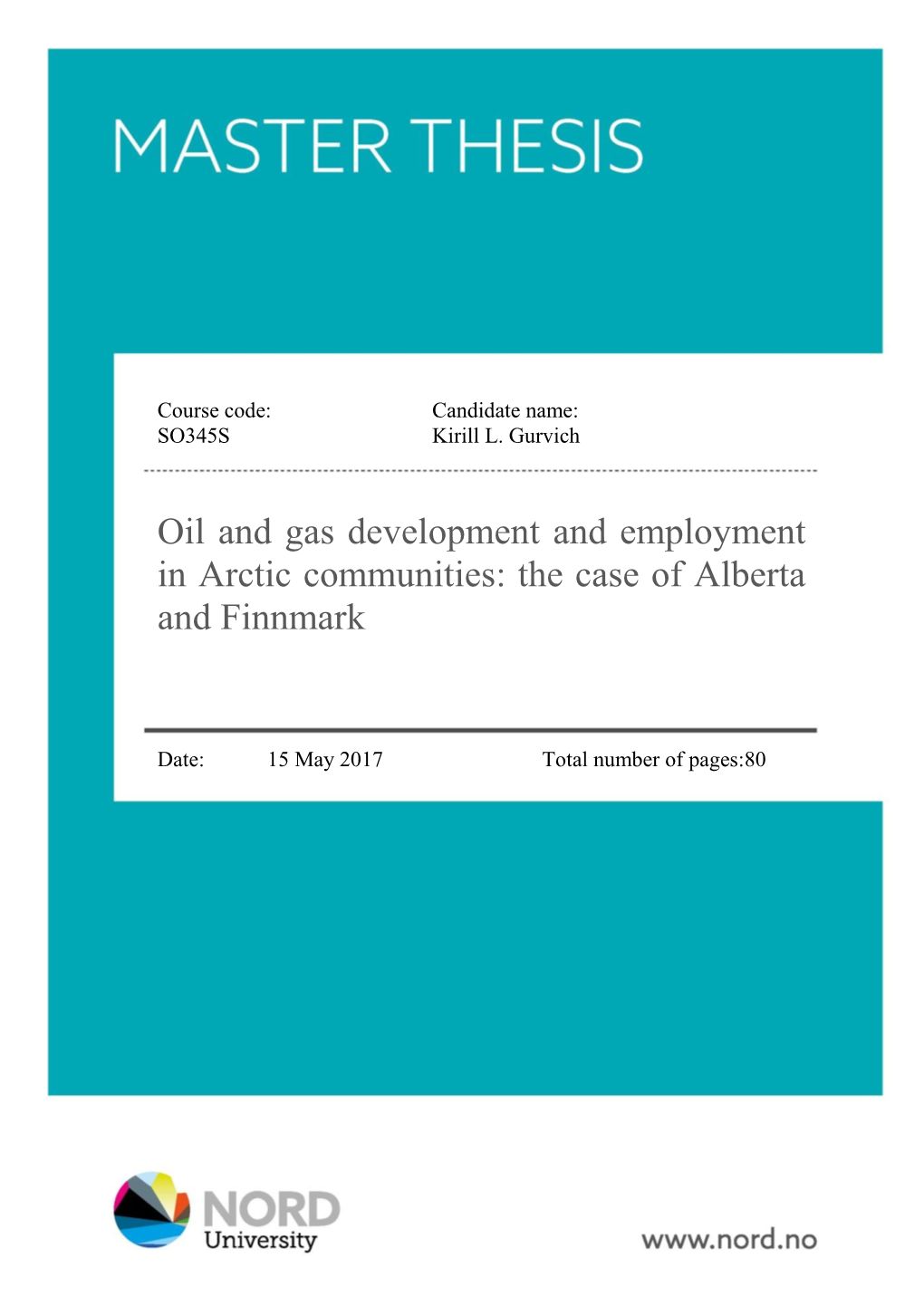 Oil and Gas Development and Employment in Arctic Communities: the Case of Alberta and Finnmark