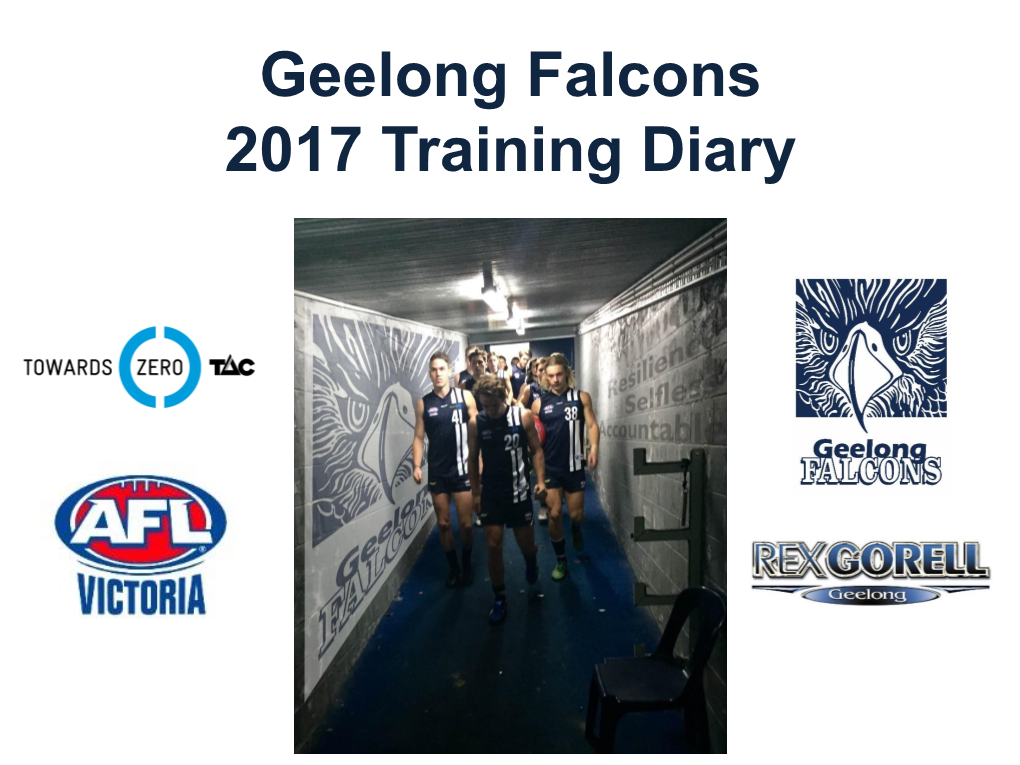 Geelong Falcons 2017 Training Diary Contact Numbers