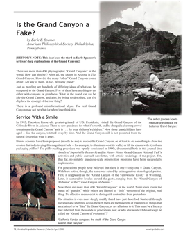 Is the Grand Canyon a Fake? by Earle E