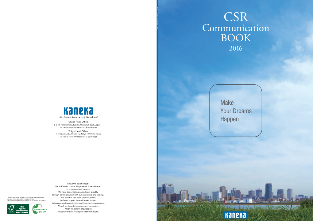 Communication BOOK 2016 CSR Communication BOOK 2016