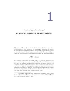 Classical Particle Trajectories‡