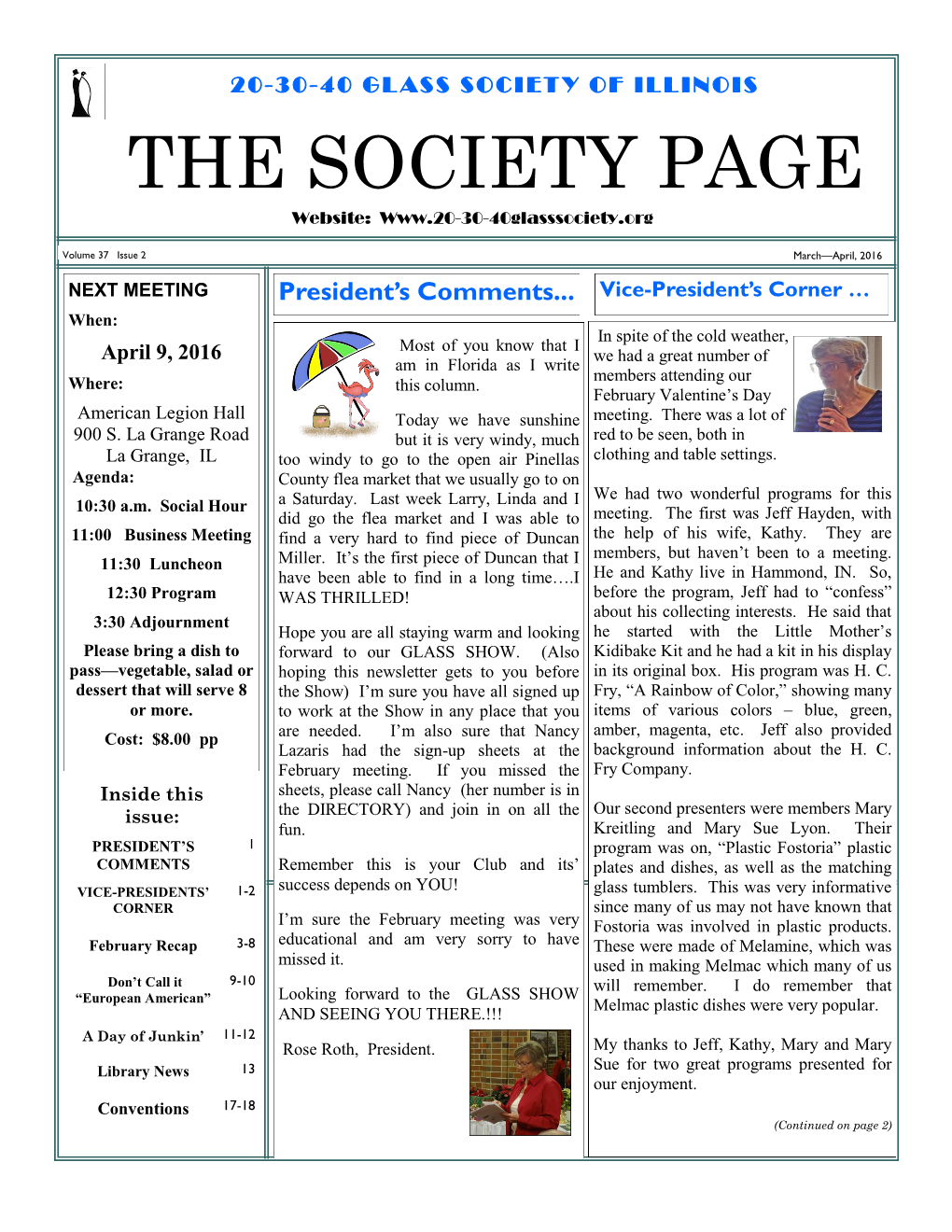 THE SOCIETY PAGE Website