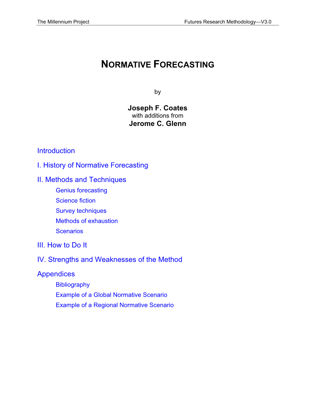 Normative Forecasting