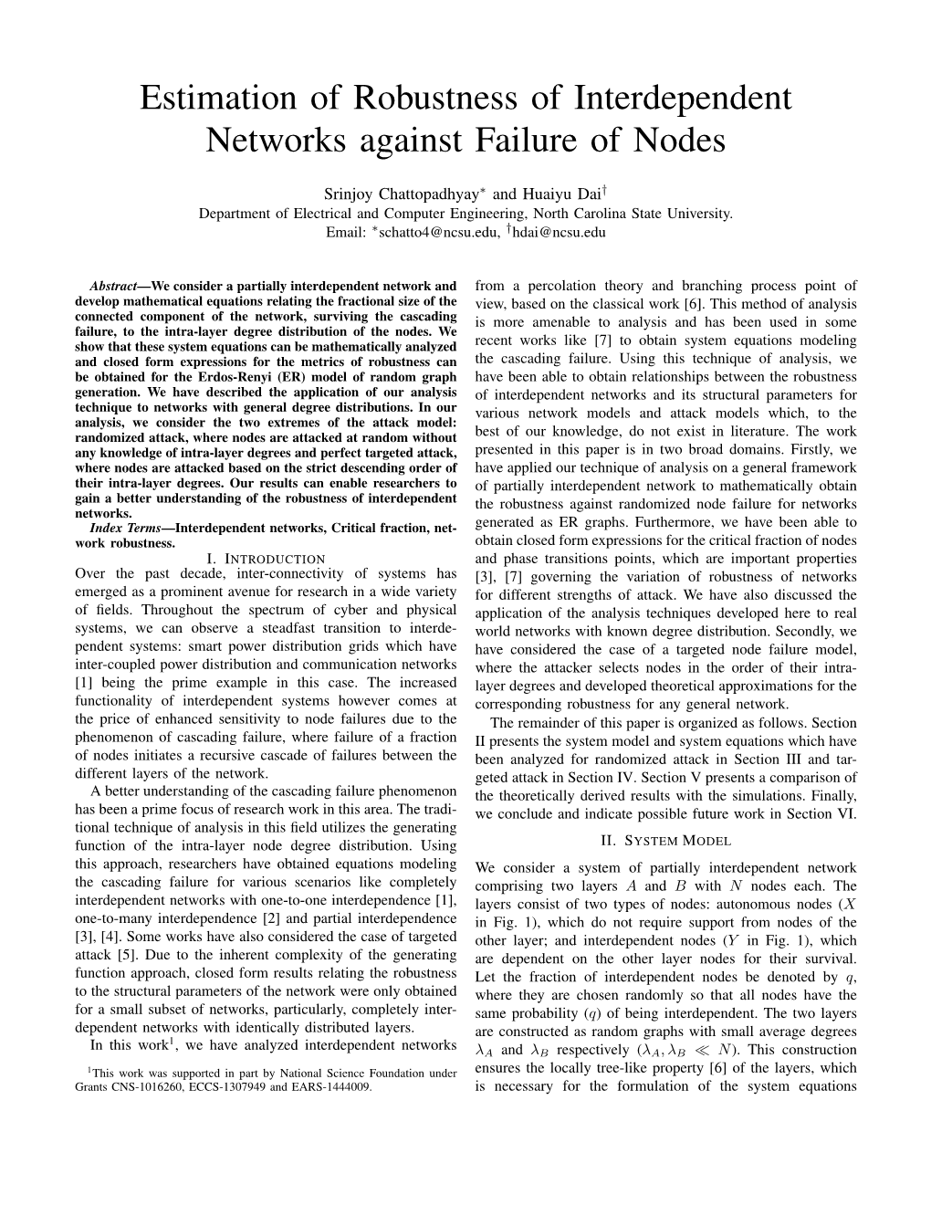 Estimation of Robustness of Interdependent Networks Against Failure of Nodes