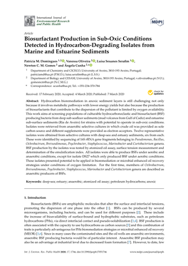 Biosurfactant Production in Sub-Oxic Conditions Detected in Hydrocarbon-Degrading Isolates from Marine and Estuarine Sediments