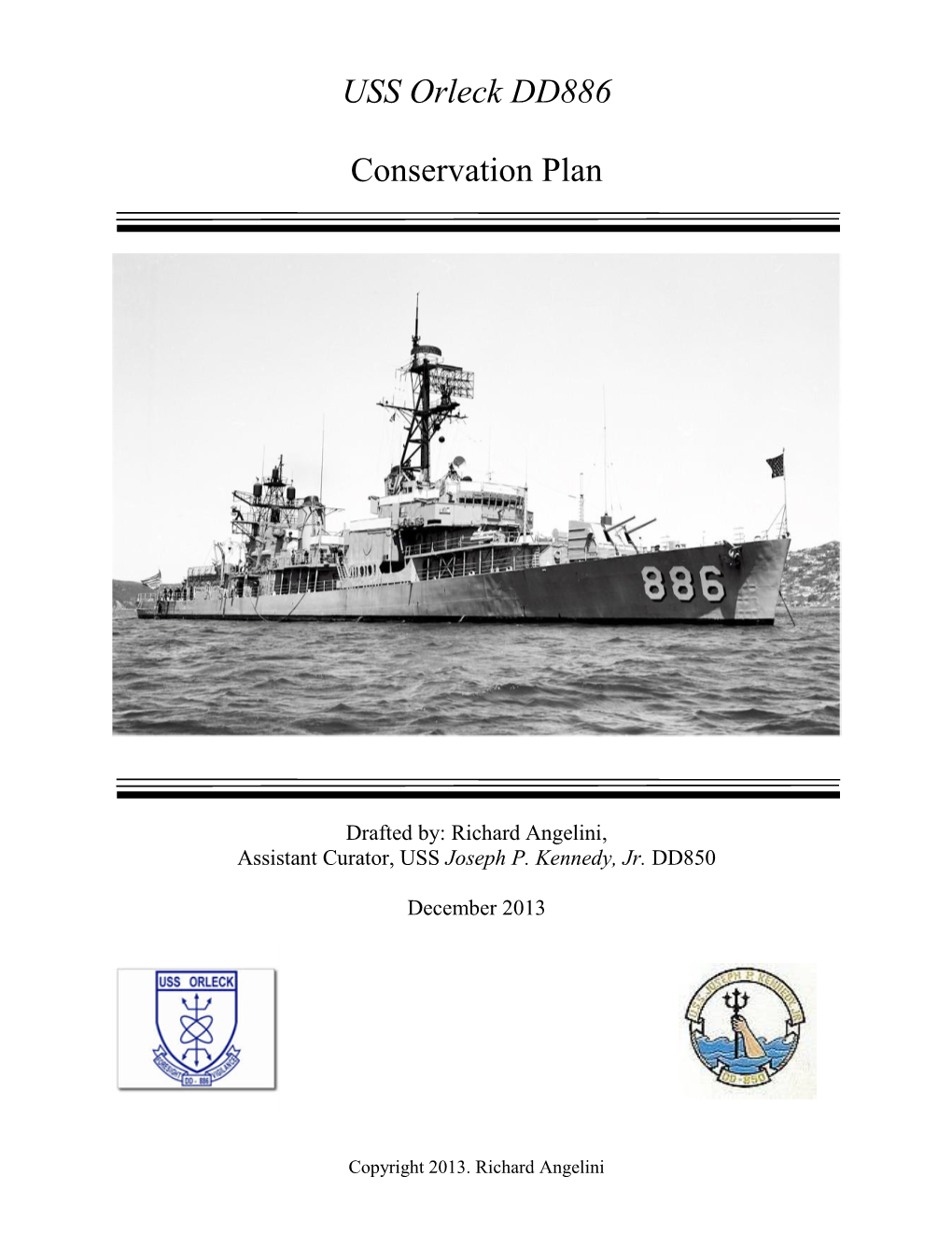 USS Orleck DD886 Conservation Plan