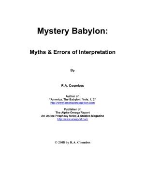 Mystery Babylon: Myths & Errors of Interpretation