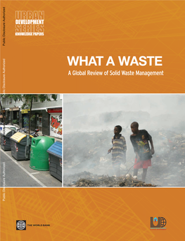 What a Waste: a Global Review of Solid Waste Management