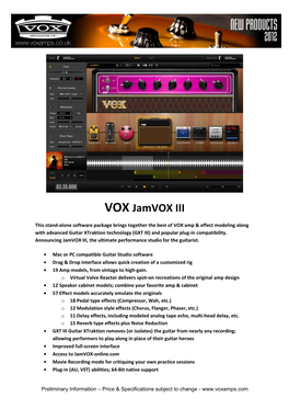 VOX Jamvox III