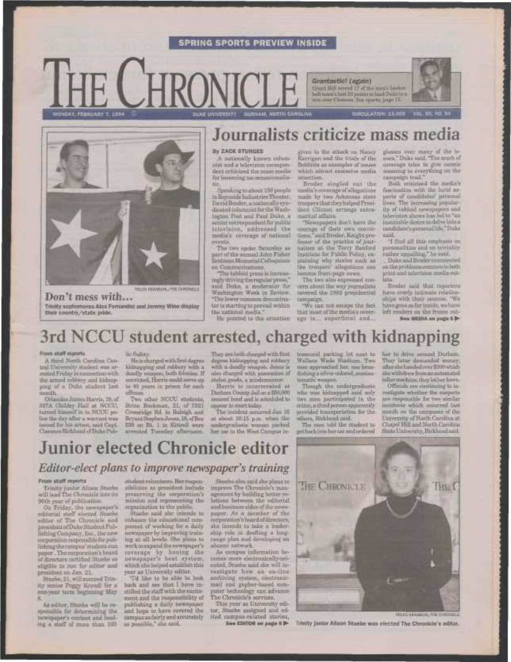 Journalists Criticize Mass Media 3Rd NCCU Student Arrested, Charged