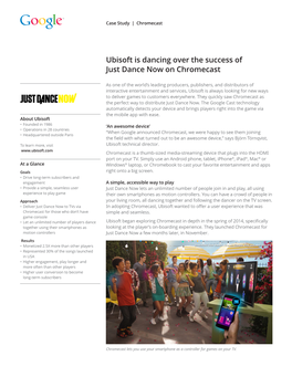 Ubisoft Is Dancing Over the Success of Just Dance Now on Chromecast
