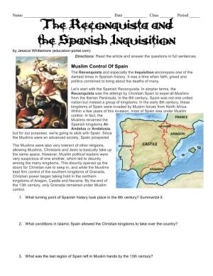 Reconquista and Spanish Inquisition