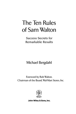 The Ten Rules of Sam Walton
