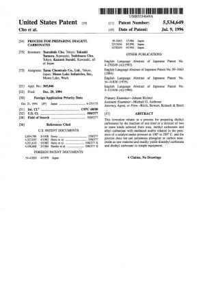 ||||III USOO5534649A United States Patent (19) 11 Patent Number: 5,534,649 Cho Et Al