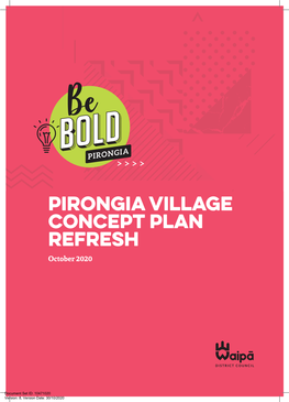 Pirongia Village Concept Plan Refresh October 2020