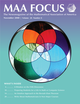 The Newsmagazine of the Mathematical Association of America November 2008 | Volume 28 Number 8