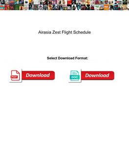 Airasia Zest Flight Schedule