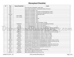 Disneyland Checklist