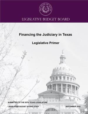 Primer Financing the Judiciary in Texas 2016