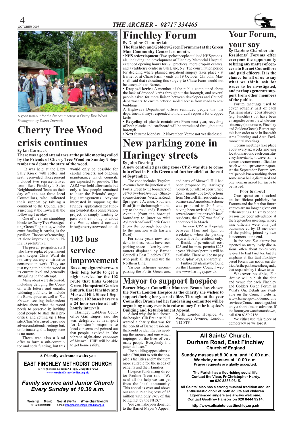 Cherry Tree Wood Crisis Continues Finchley Forum New Parking Zone