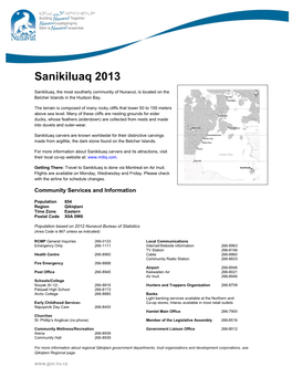 Sanikiluaq 2013