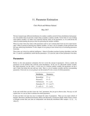 11. Parameter Estimation
