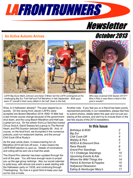 Newsletter an Active Autumn Arrives October 2013