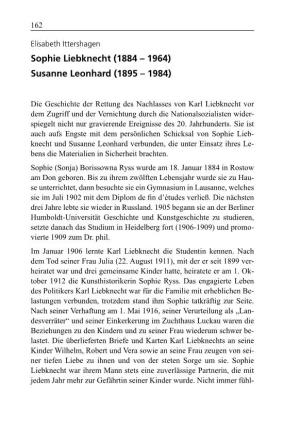Sophie Liebknecht / Susanne Leonhard