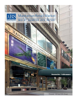 Manhattan Retail Market MID-4TH QUARTER 2019 REPORT