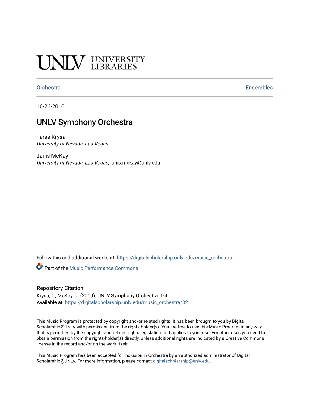 UNLV Symphony Orchestra
