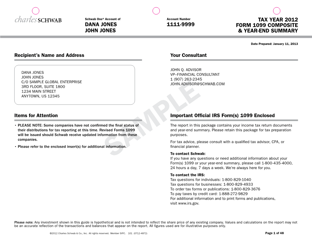 Sample 1099 for 2012 Schwab.Pdf