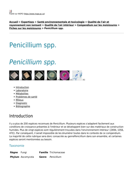 Penicillium Spp