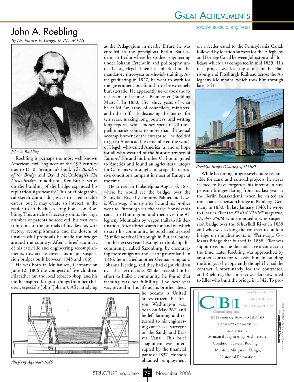 John A. Roebling by Dr