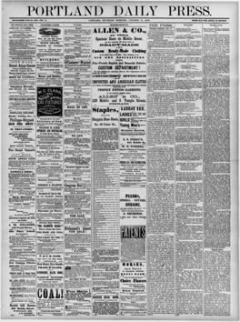Portland Daily Press: October 31, 1878