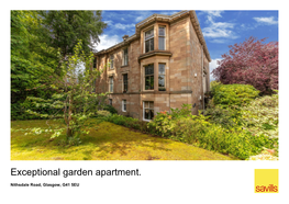Exceptional Garden Apartment