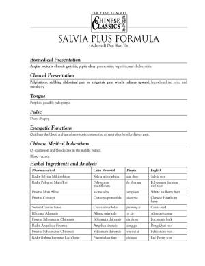 Salvia Plus Formula (Adapted) Dan Shen Yin