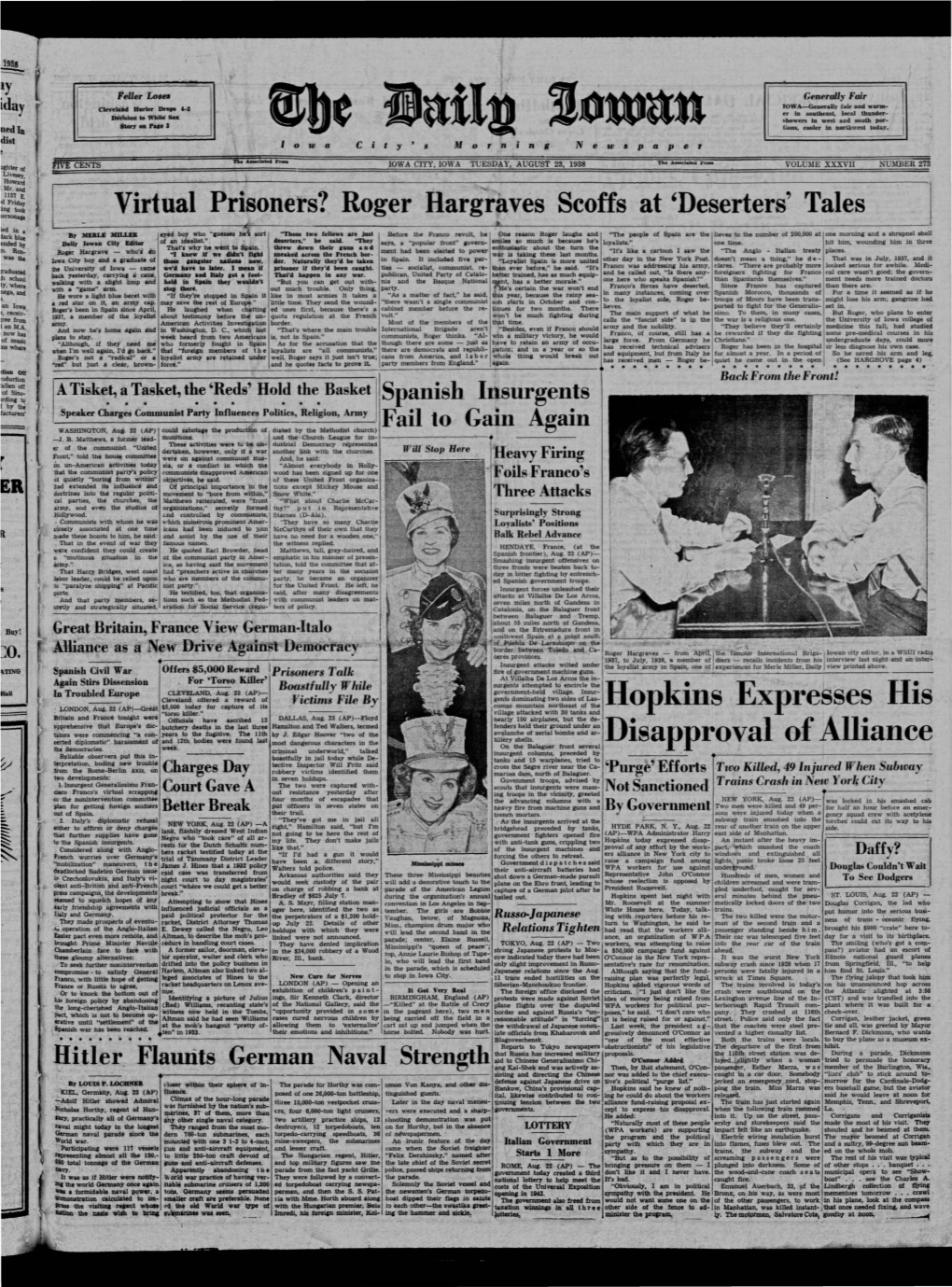 Daily Iowan (Iowa City, Iowa), 1938-08-23