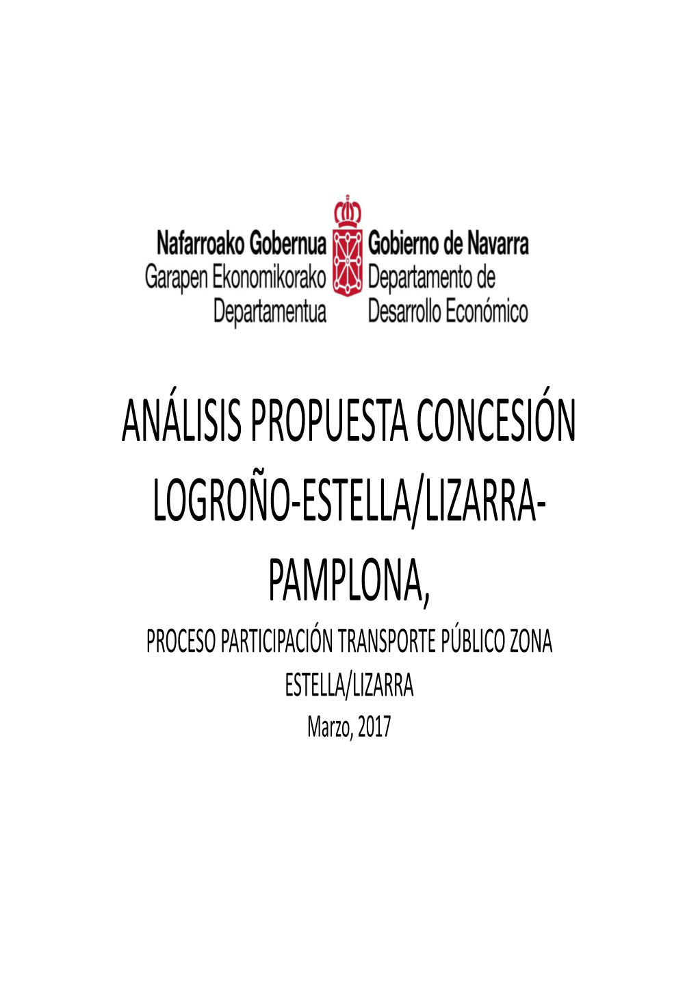 Análisis Propuesta Concesión Logroño-Estella/Lizarra-Pamplona