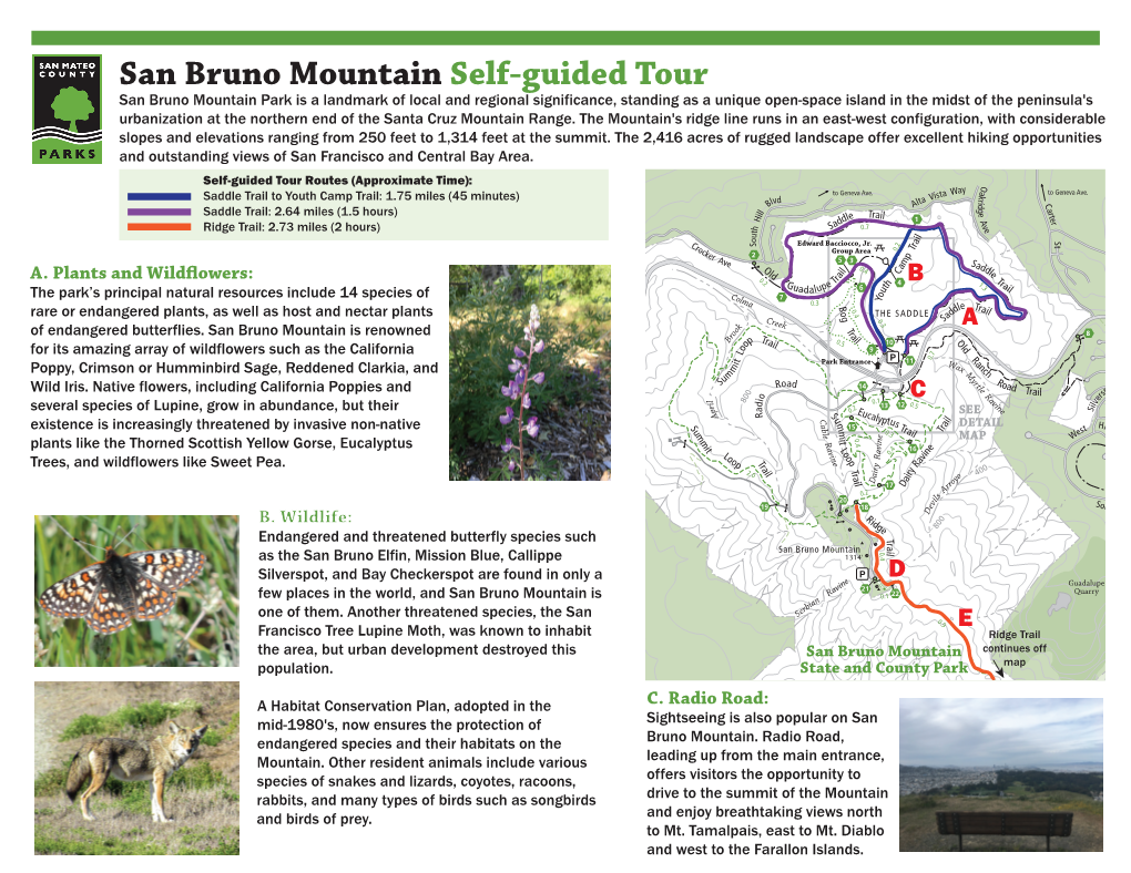 San Bruno Mountain Self Guided Tour