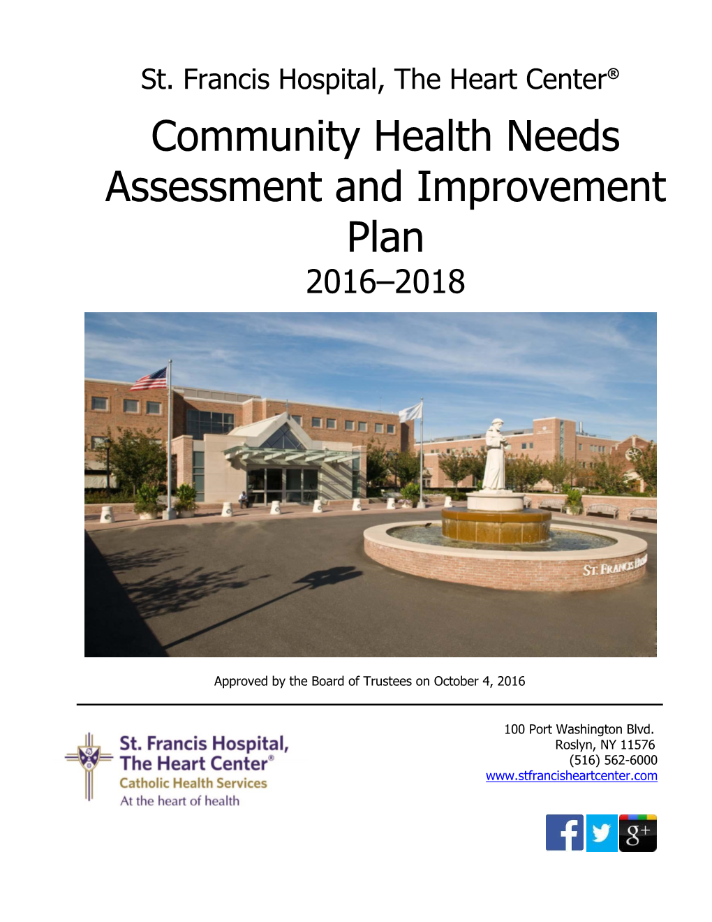 Community Health Needs Assessment and Improvement Plan 2016–2018