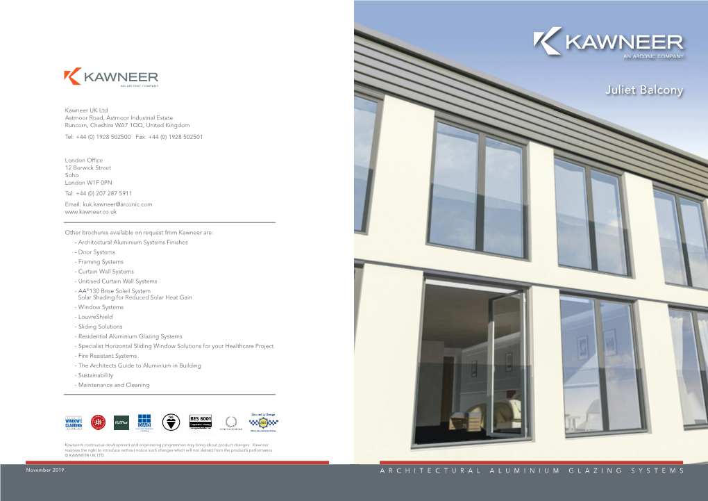 Juliet Balcony Brochure