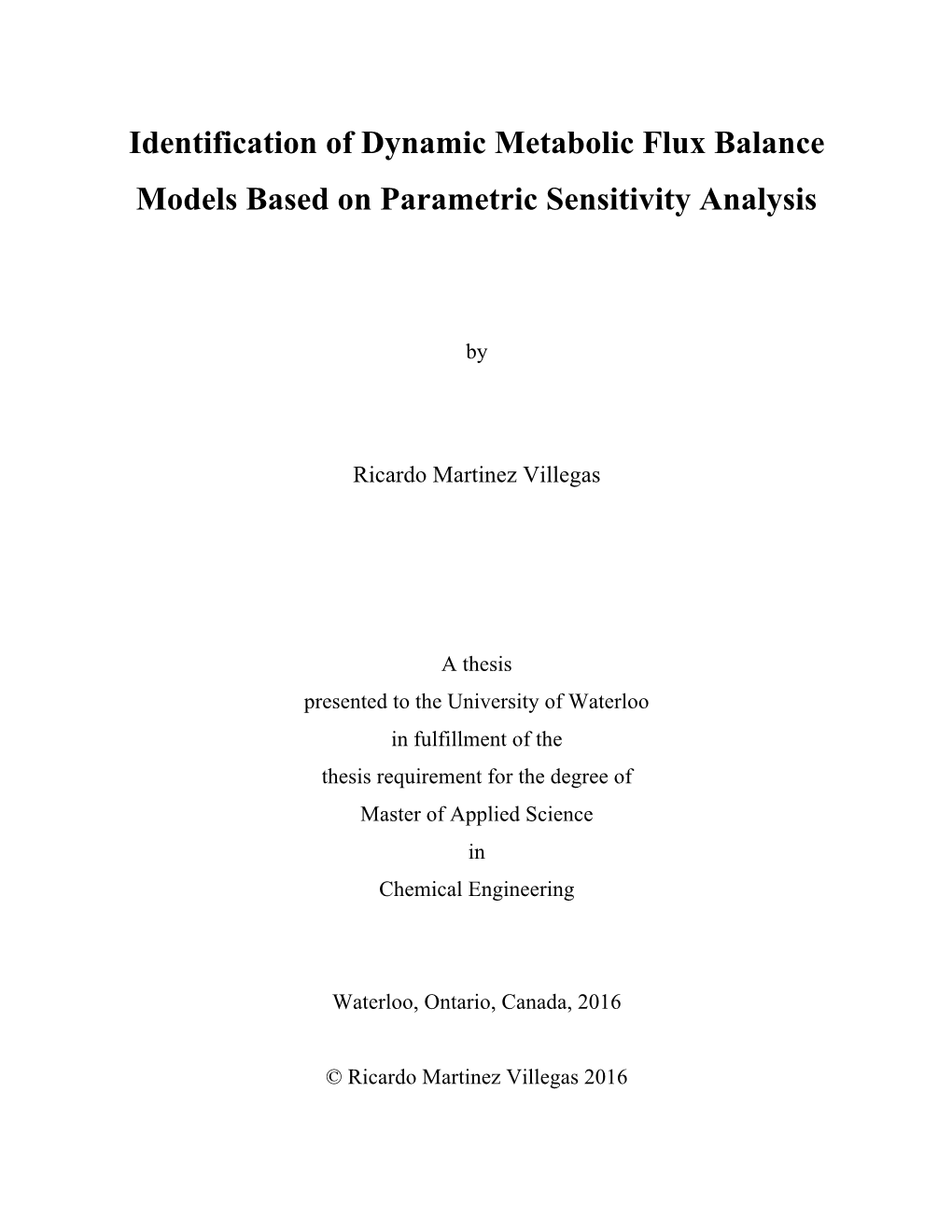 Identification of Dynamic Metabolic Flux Balance Models Based on Parametric Sensitivity Analysis