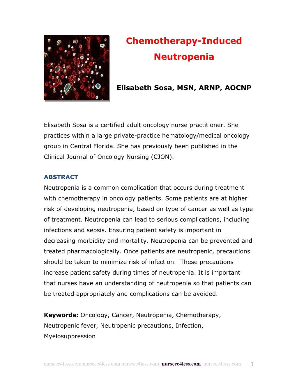 Chemotherapy-Induced Neutropenia