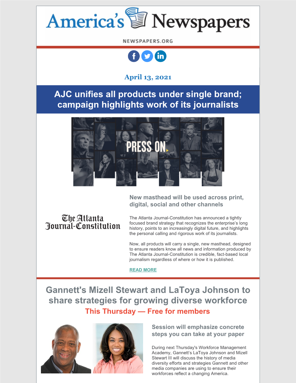 Campaign Highlights Work of Its Journalists Gannett's Mizell Stewart