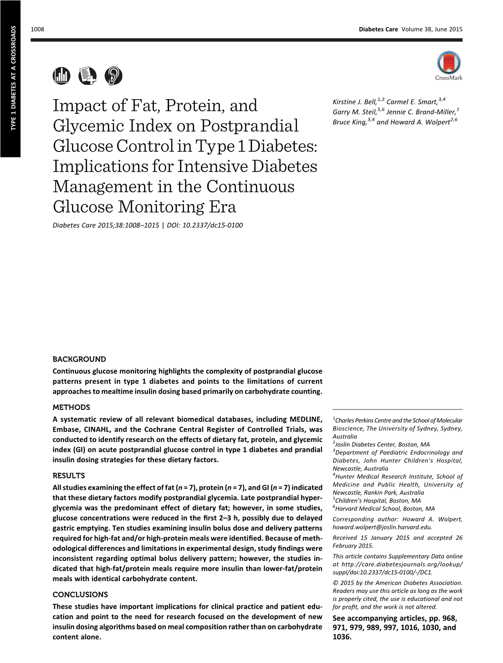Impact of Fat, Protein, and Glycemic Index on Postprandial Glucose