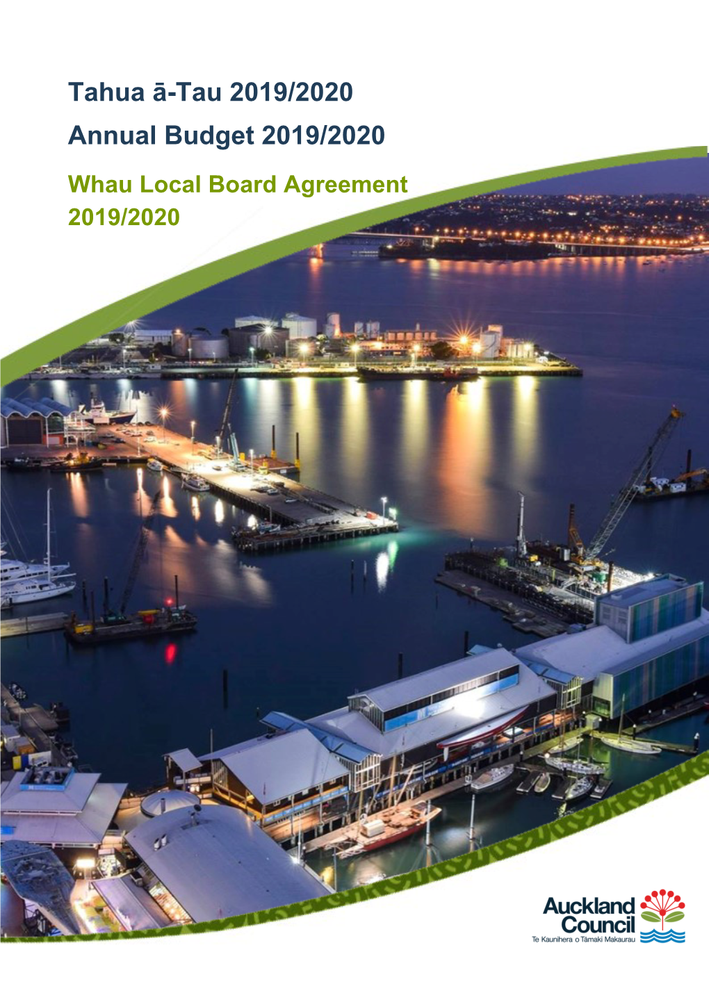 Whau Local Board Agreement 2019/2020
