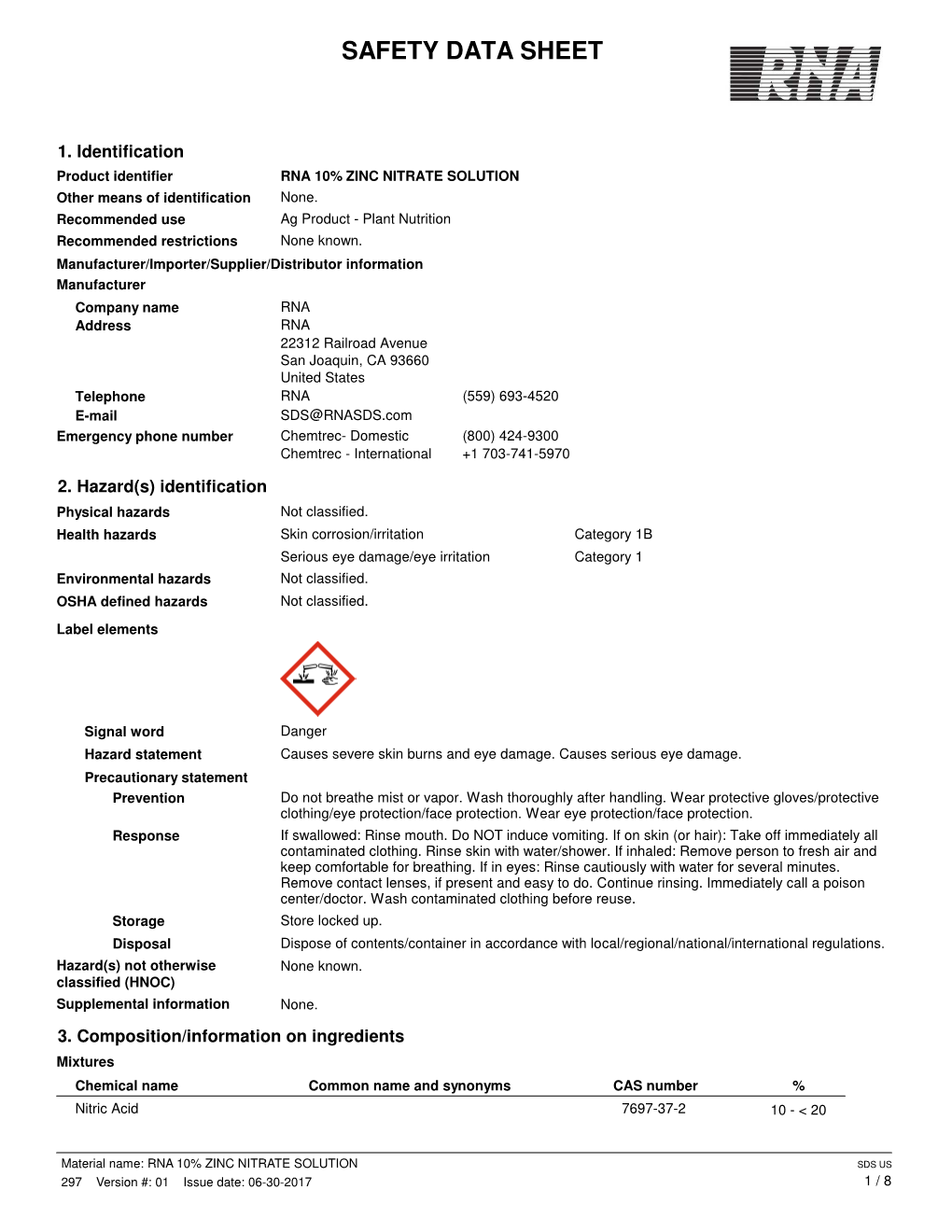 Safety Data Sheet