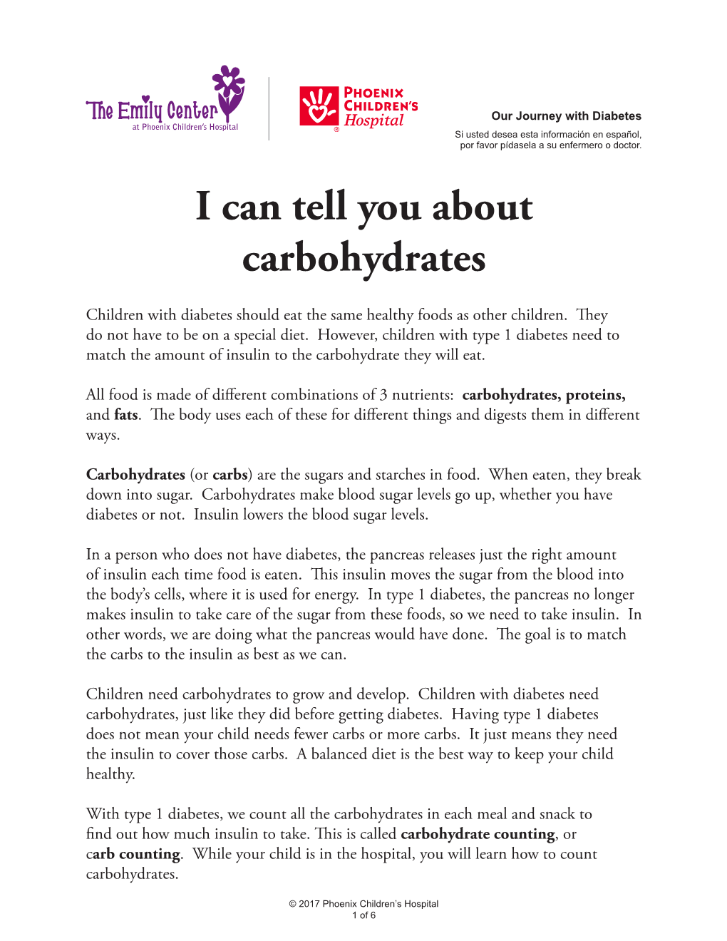 I Can Tell You About Carbohydrates
