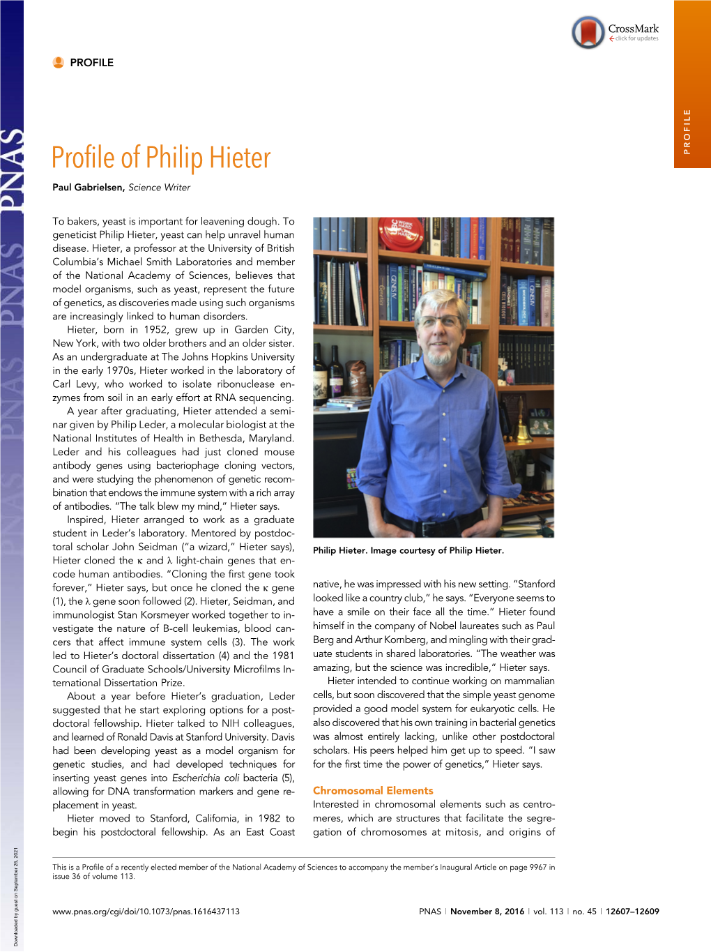 Profile of Philip Hieter PROFILE